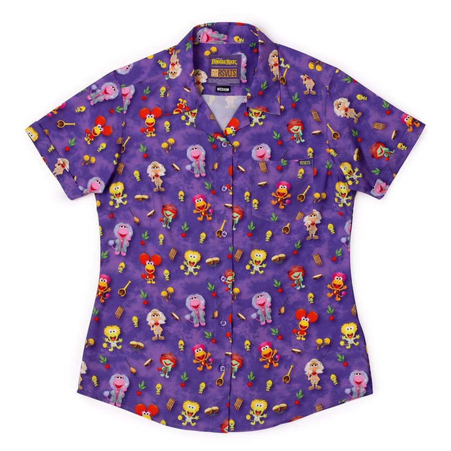 Jim Henson Fraggle Rock "Down At Fraggle Rock!" Women'S Kunuflex Short Sleeve Shirt Clearance