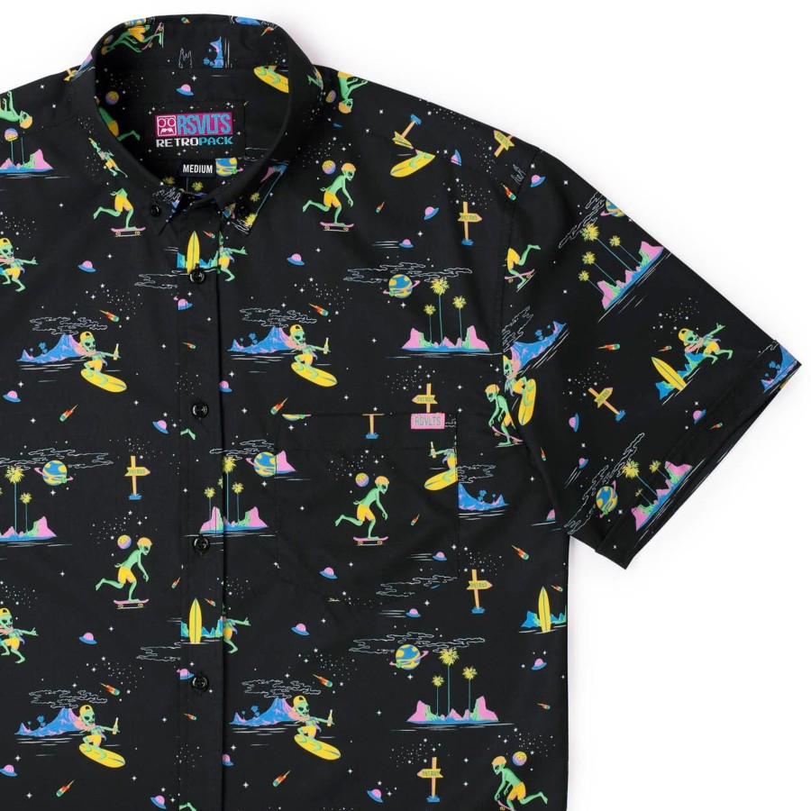 RSVLTS 90S Retro Pack "Space Beach" Kunuflex Short Sleeve Shirt New