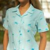 RSVLTS Sea Turtles Women'S Stretch Seersucker Short Sleeve Shirt Wholesale