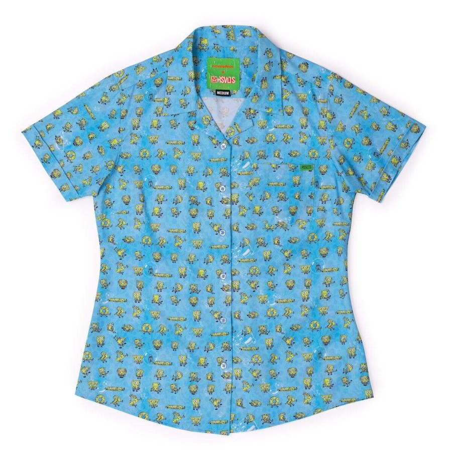 Nickelodeon Spongebob "It'S A Giraffe!" Women'S Kunuflex Short Sleeve Shirt Hot