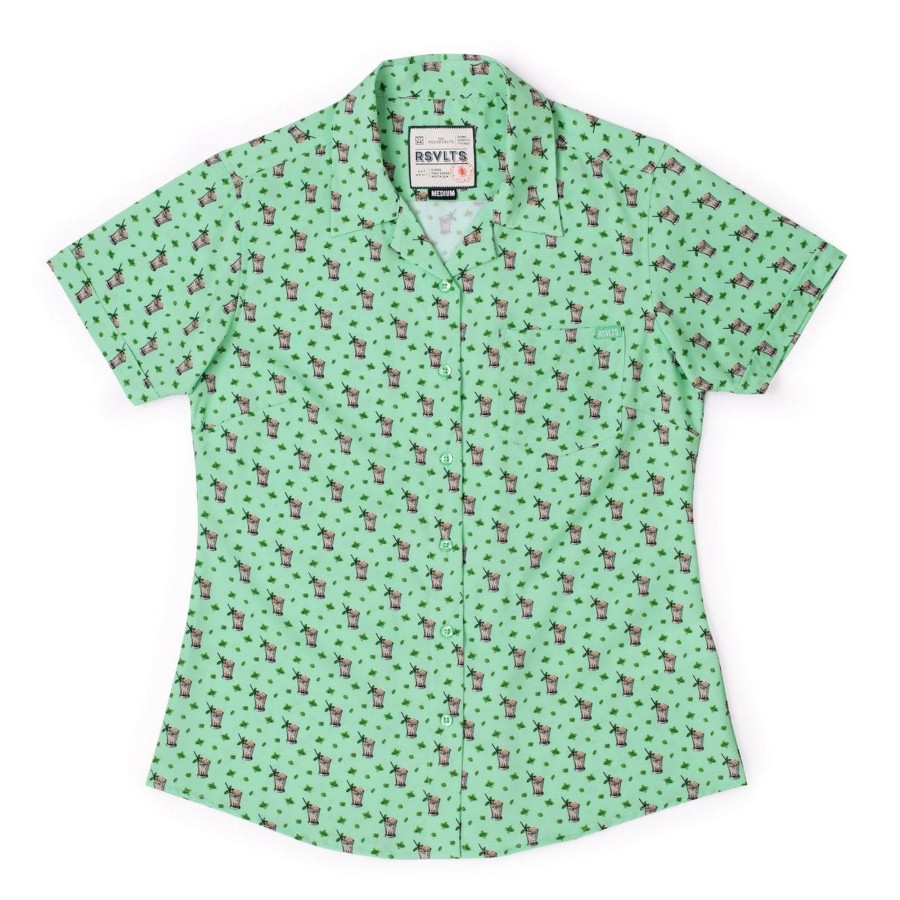 RSVLTS Classic Refresh-Mint Women'S Kunuflex Short Sleeve Shirt Online