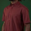 RSVLTS Burnt Russet Kunuflex Short Sleeve Shirt New