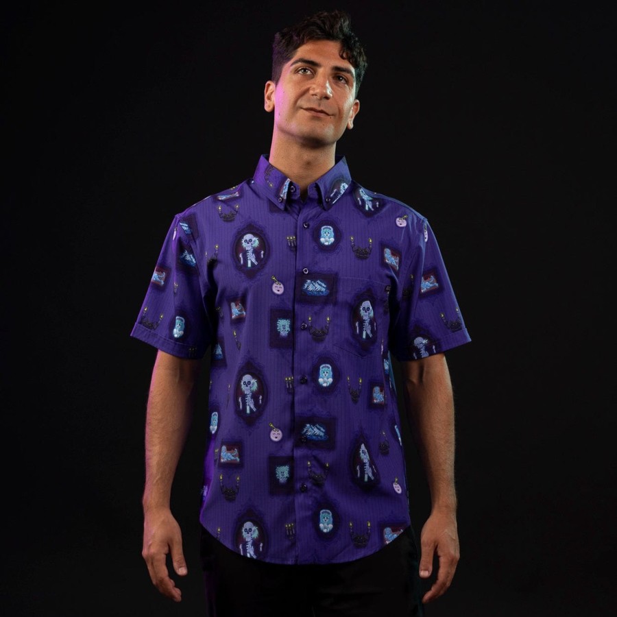 Disney Disney'S Haunted Mansion "Ghostly Gallery" Kunuflex Short Sleeve Shirt Hot