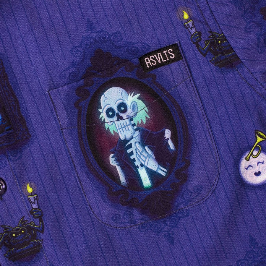 Disney Disney'S Haunted Mansion "Ghostly Gallery" Youth Kunuflex Short Sleeve Shirt Wholesale