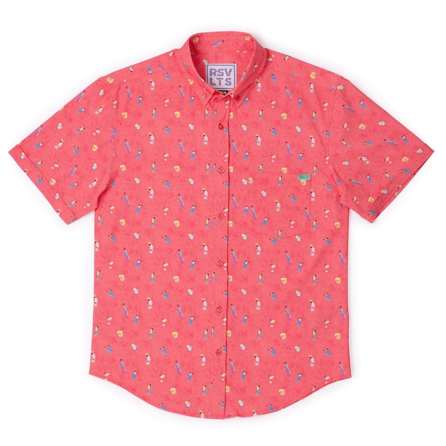 RSVLTS Tropical Flocktails Kunuflex Short Sleeve Shirt Clearance