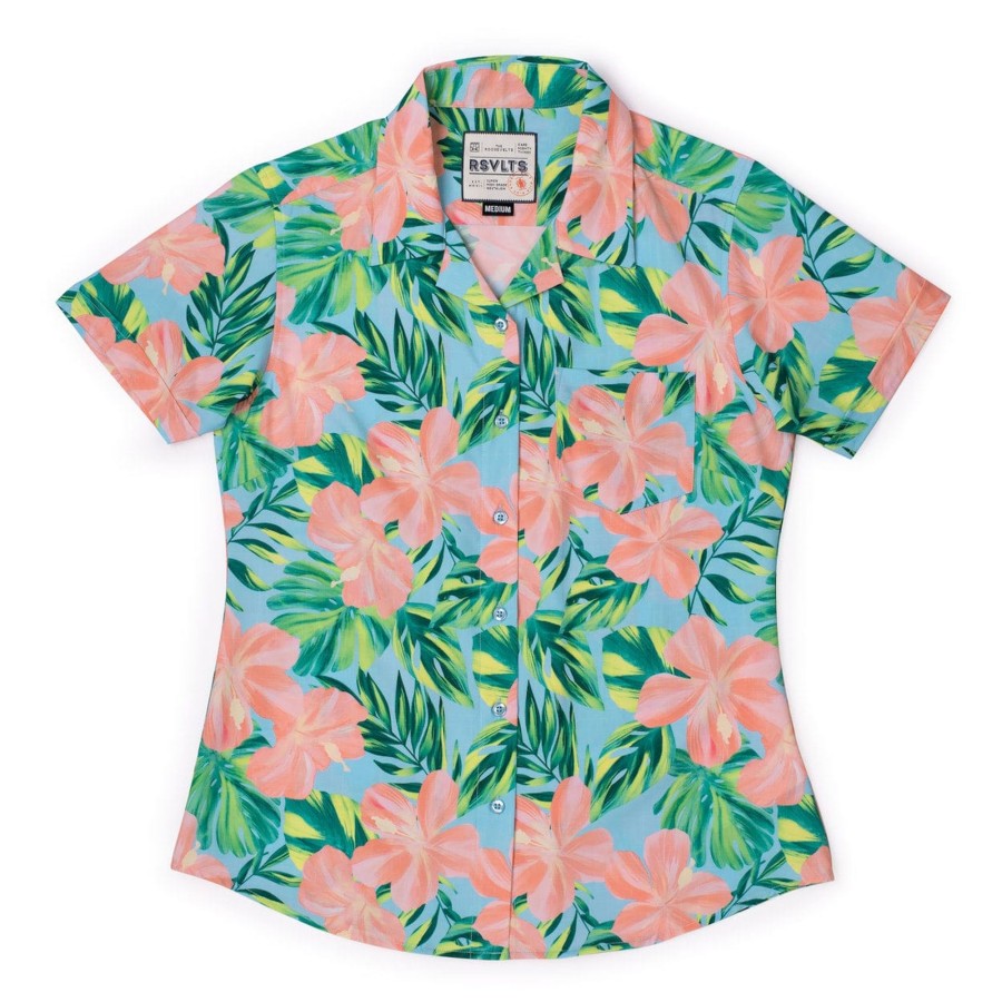 RSVLTS Island Time Women'S Kunuflex Short Sleeve Shirt Wholesale