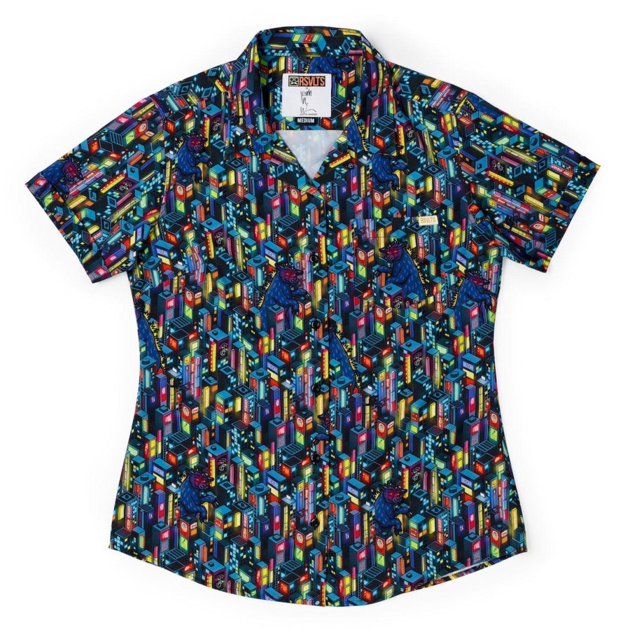 Justin Warner Justin Warner "Cow-Crete Jungle" Women'S Kunuflex Short Sleeve Shirt Best