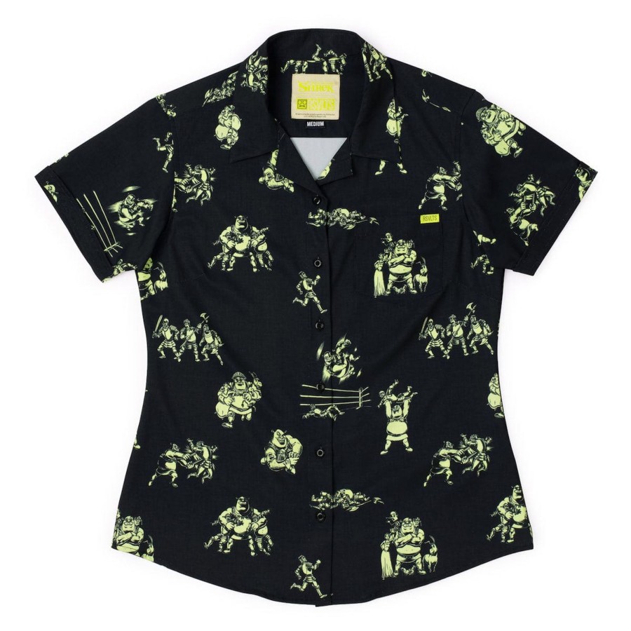 Shrek Shrek "Ogre Fight" Women'S Kunuflex Short Sleeve Shirt New