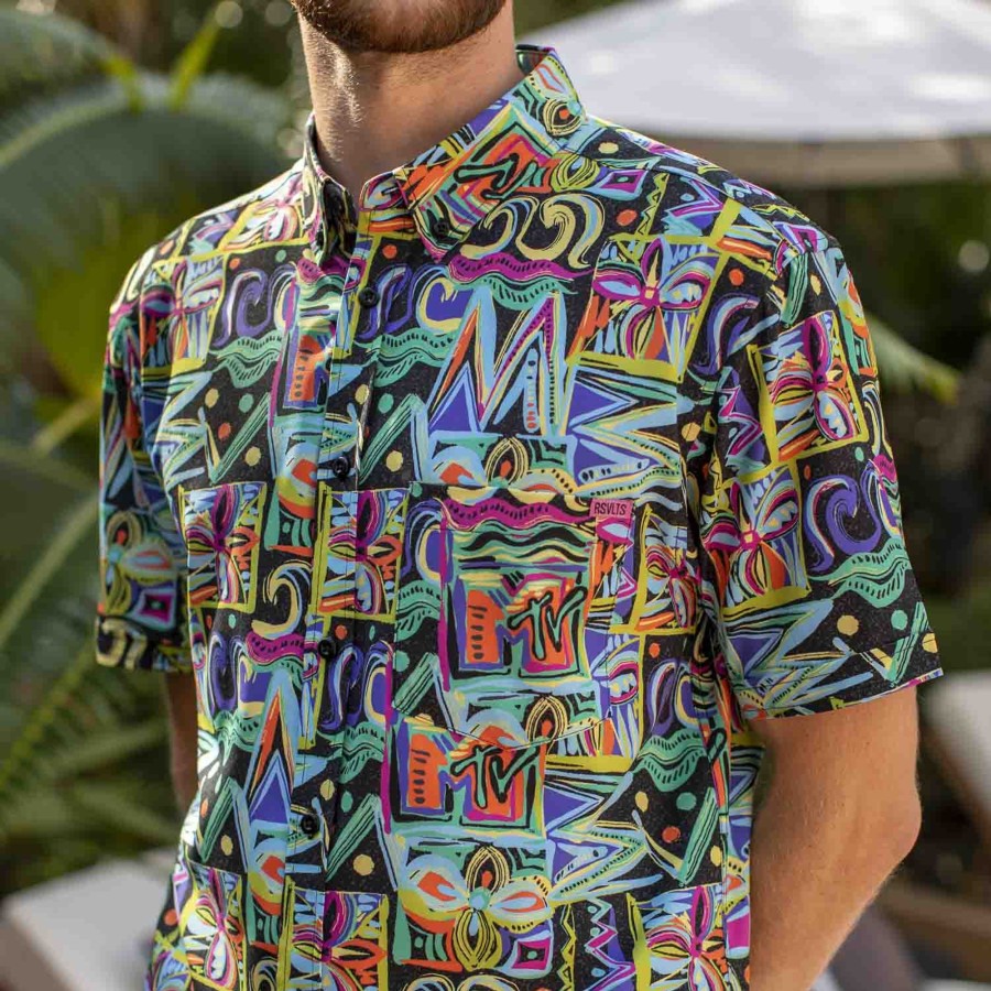 MTV Mtv "Panama City Beach" Kunuflex Short Sleeve Shirt Wholesale