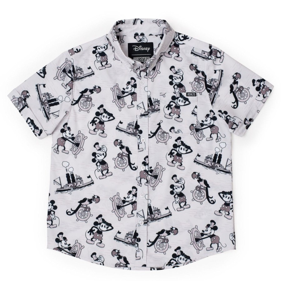 Disney Disney100 "Steamboat Mickey" Youth Kunuflex Short Sleeve Shirt Wholesale