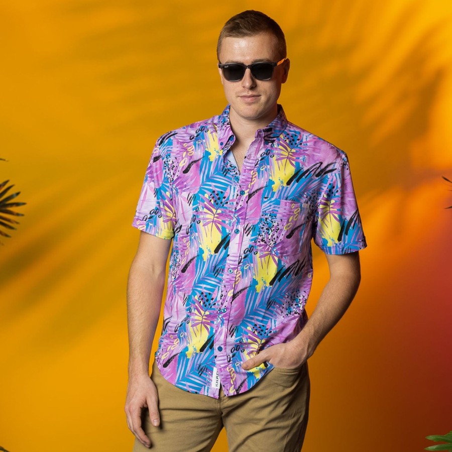 RSVLTS La Croy "Plum Lake" Kunuflex Short Sleeve Shirt Clearance