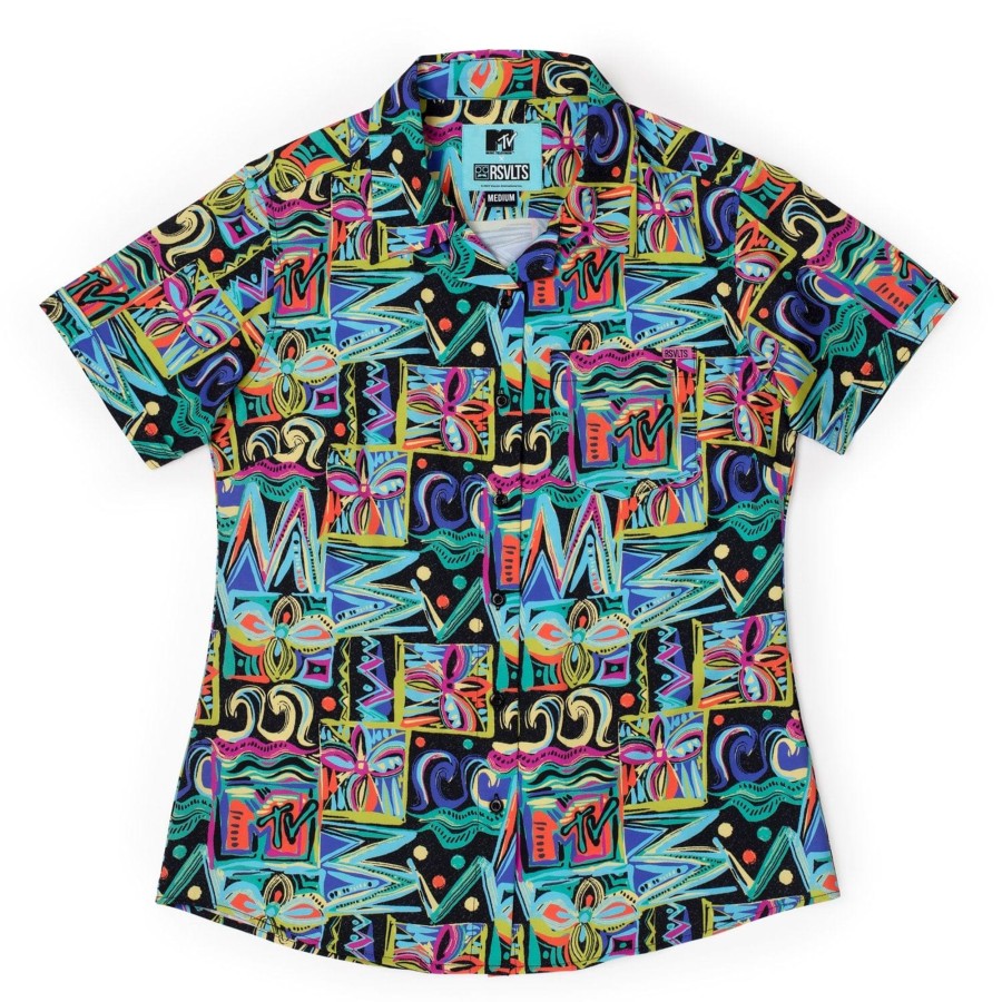 MTV Mtv "Panama City Beach" Women'S Kunuflex Short Sleeve Shirt Clearance