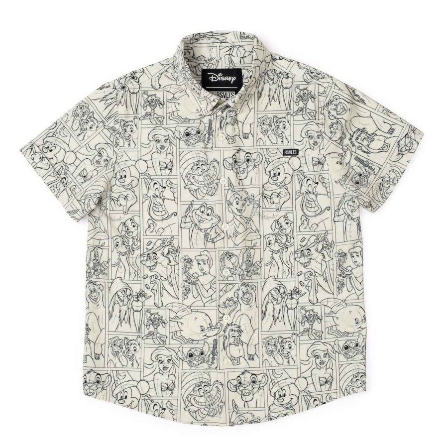 Disney Disney100 "Drawn To Life (Sketch)" Youth Kunuflex Short Sleeve Shirt New