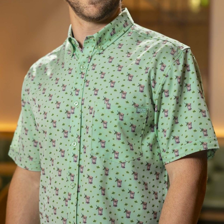 RSVLTS Classic Refresh-Mint Kunuflex Short Sleeve Shirt Clearance