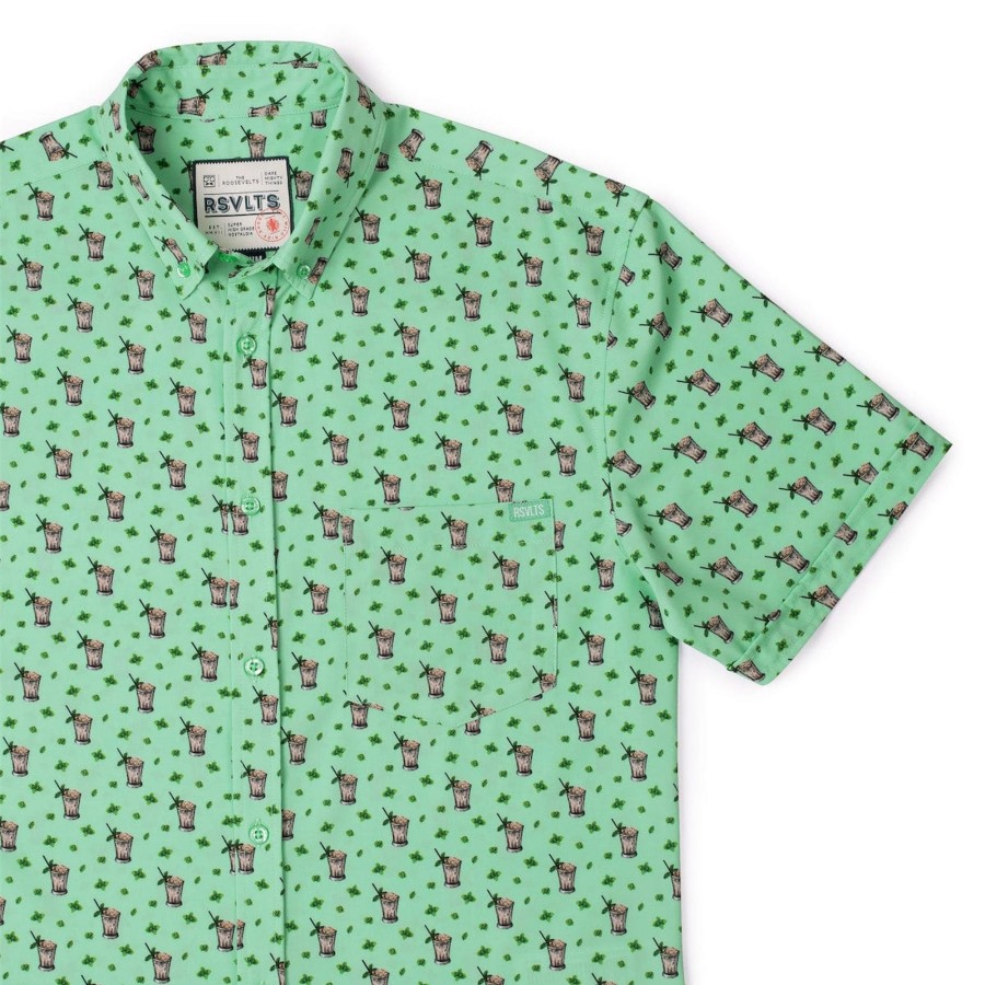 RSVLTS Classic Refresh-Mint Kunuflex Short Sleeve Shirt Clearance