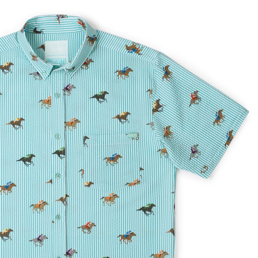 RSVLTS And They'Re Off! Stretch Seersucker Short Sleeve Shirt Online