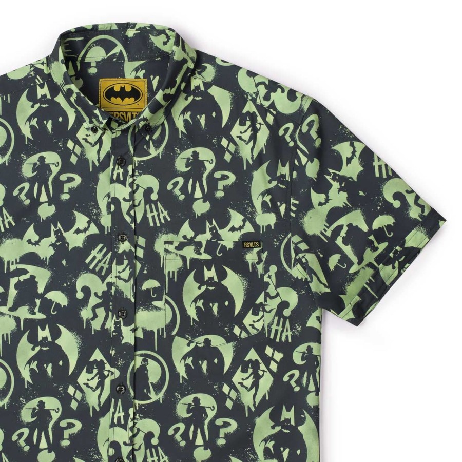 Batman Batman 85Th Anniversary "Gotham Graffiti" Kunuflex Short Sleeve Shirt New