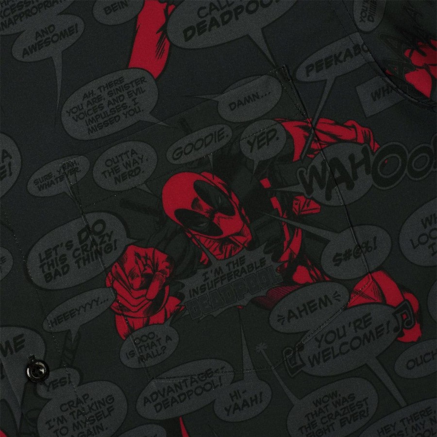 Marvel Deadpool "Merc With A Mouth" Kunuflex Short Sleeve Shirt Hot