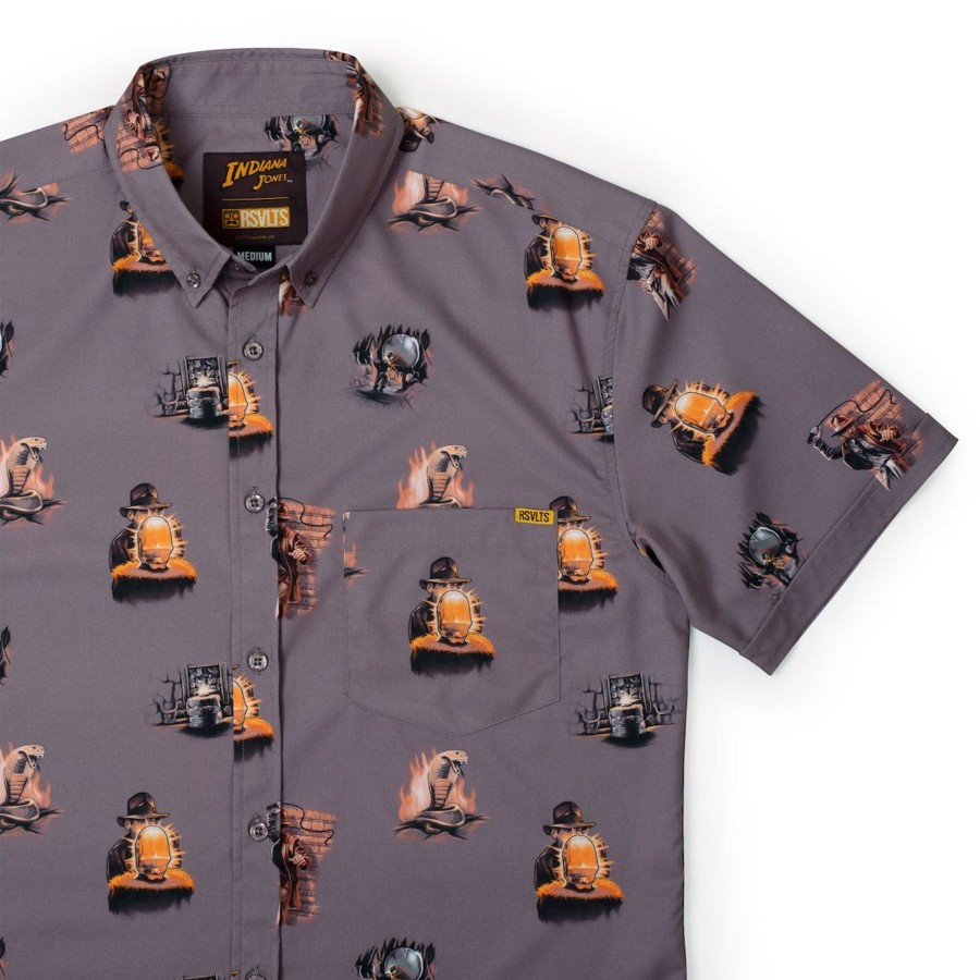 Indiana Jones Indiana Jones "Boulders, Snakes, And Idols" Kunuflex Short Sleeve Shirt Clearance