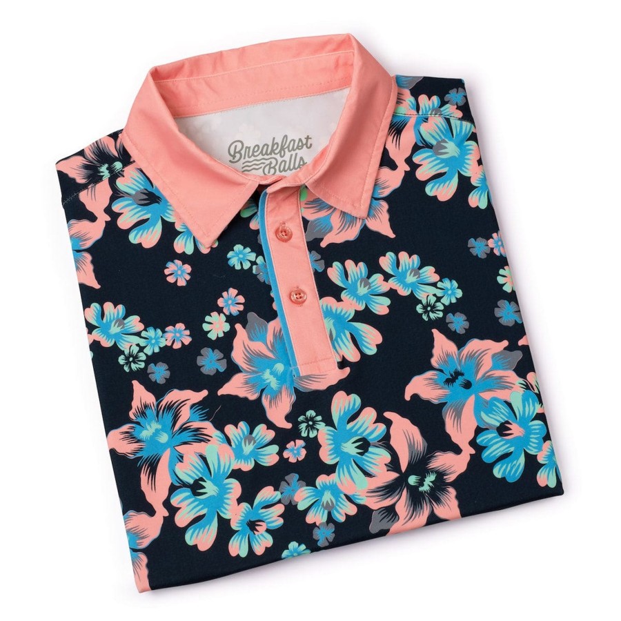 Breakfast Balls Breakfast Balls® "Midnight Bloom" All-Day Polo Wholesale